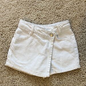 Zara little girls white denim skort